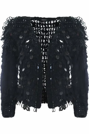 Kocca Truien, Dames, Zwart, S, Pailletten, Gebreid vest met pailletten