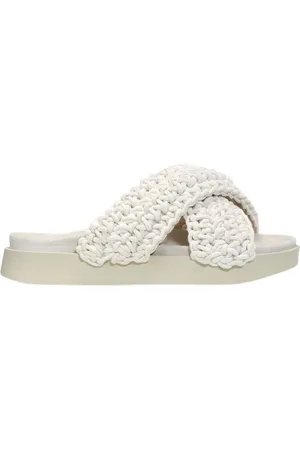 INUIKII Schoenen, Dames, Wit, 39 EU, Katoen, Geweven Slippers