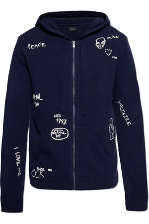 Zadig & Voltaire Truien, Heren, Blauw, M, Katoen, Clash Cardigan