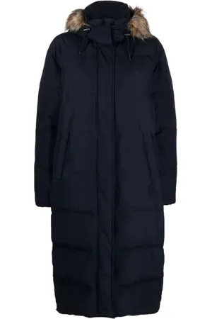 Ralph Lauren Mantels, Dames, Blauw, 2Xl, Katoen, Gewatteerde donsjas