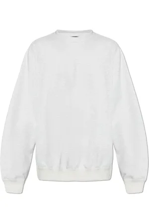 Y-3 Sweatshirts & Hoodies, Heren, Grijs, XL, Katoen, Sweatshirt met Gedrukt Logo