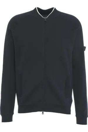 Peuterey Sweatshirts & Hoodies, Heren, Blauw, L, Katoen, Blauw Sweatshirt met Afneembaar Logo