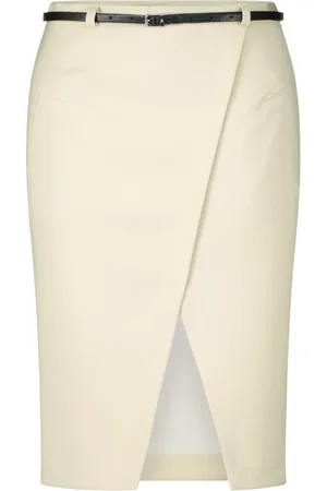 Patrizia Pepe Rokken, Dames, , S, Slanke Knie-Lange Rok met Riem