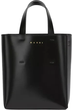 Marni Tassen, Dames, Zwart, ONE Size, Leer, Zwarte Museo Mini Handtas