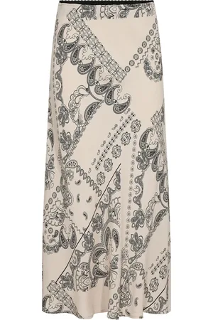 Part Two Rokken, Dames, Veelkleurig, 2Xs, Graphic Paisley Elastische Rok met Tailleband