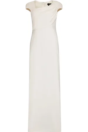 Tom Ford Kleedjes, Dames, Wit, S, Zijden Georgette Maxi Jurk