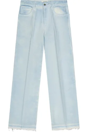 LANEUS Jeans, Heren, Blauw, W30, Katoen, Jeans baggy in keperstof
