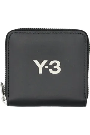 Y-3 Accessoires, unisex, Zwart, ONE Size, Leer, Leren Logo Rits Portemonnee
