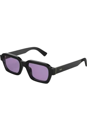 Retrosuperfuture Accessoires, Heren, Zwart, ONE Size, Paarse Zonnebril - Zwart