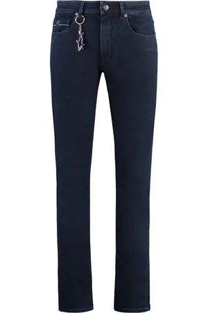 Paul & Shark Jeans, Heren, Blauw, L, Katoen, Slim Fit Jeans met Logo Charm