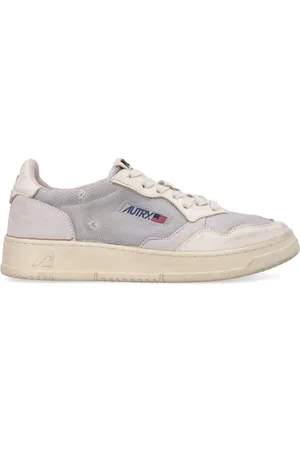 Autry Schoenen, Heren, Grijs, 42 EU, Leer, Vintage Low Top Sneakers