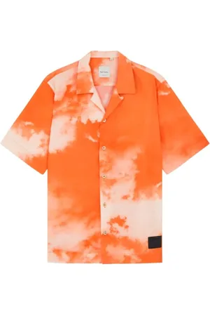 Paul Smith Blouses & Shirts, Dames, Oranje, L, Katoen, Cloud Print Shirt