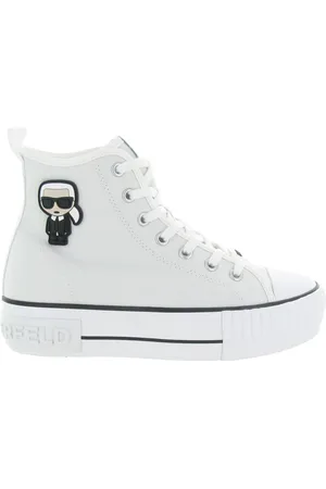 Karl Lagerfeld Schoenen, Dames, Wit, 36 EU, Leer, Kampus Max Sneakers