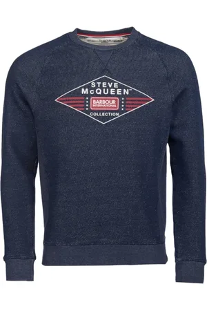 Barbour Sweatshirts & Hoodies, Heren, Blauw, M, Katoen, SMQ Application Sweatshirt