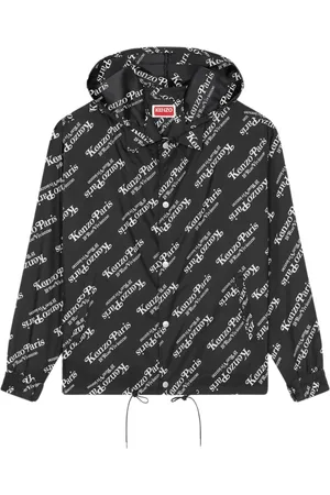 Kenzo Jassen, Heren, Zwart, L, Nylon, Windbreaker Jacket