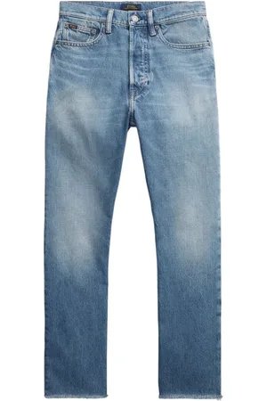 Ralph Lauren Jeans, Dames, Blauw, W26, Katoen, Rigid Straight Jeans