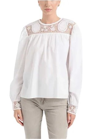 HUGO BOSS Blouses & Shirts, Dames, Wit, XL, Katoen, Klassiek overhemd