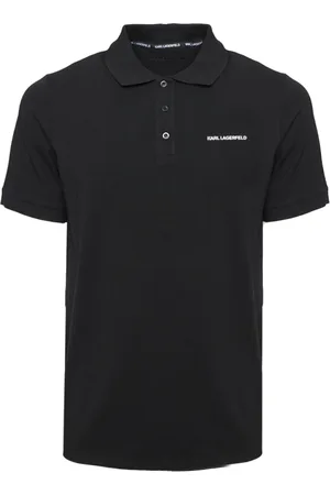 Karl Lagerfeld Tops, Heren, Zwart, 3Xl, Katoen, Logo Polo T-Shirt