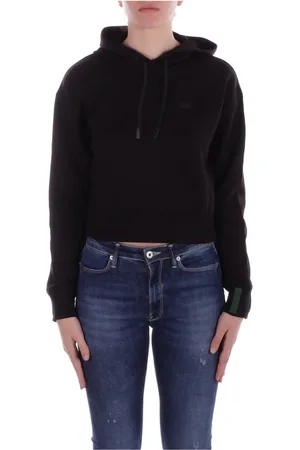 Lacoste Sweatshirts & Hoodies, Dames, Zwart, M, Katoen, Zwarte hoodie met voorlogo
