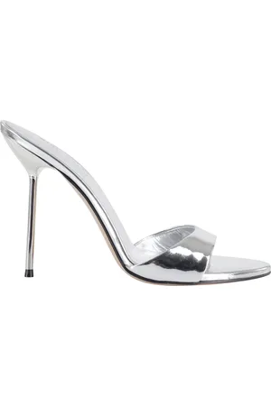 PARIS TEXAS Schoenen, Dames, Grijs, 38 EU, Leer, Chique Muiltjes
