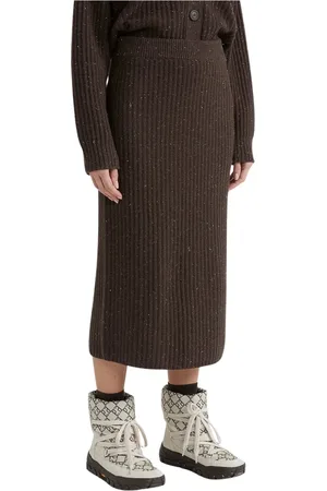 PESERICO SIGN Rokken, Dames, Bruin, S, Wol, Midi Rok