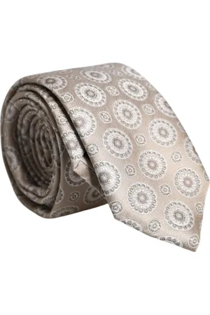 Dolce & Gabbana Accessoires, Heren, , ONE Size, Zijden Foulard Print Verstelbare Stropdas