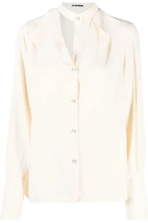 Jil Sander Blouses & Shirts, Dames, , 2Xs, Overhemd met lange mouwen en knopen