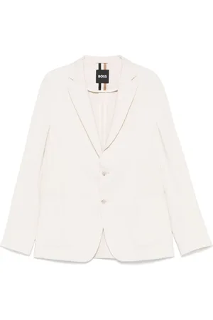 HUGO BOSS Jassen, Heren, Wit, M, Wit jasje met rugsplit