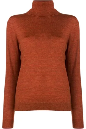 Paul Smith Truien, Dames, Bruin, M, Wol, Turtleneck Jumper
