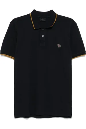 Paul Smith Tops, Heren, Blauw, XL, Blauw Poloshirt met Contrasterende Rand