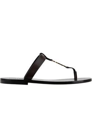 Saint Laurent Schoenen, Heren, Bruin, 40 EU, Heren Instap leren sandalen