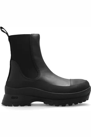 Stella McCartney Schoenen, Dames, Zwart, 36 EU, Leer, Chelsea Boots met Logo