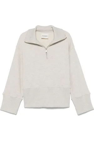 Closed Sweatshirts & Hoodies, Dames, , S, Katoen, Half Zip Longsleeve