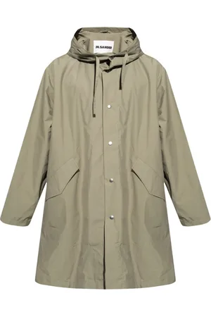 Jil Sander Mantels, Heren, Groen, L, Katoen, Hooded Coat