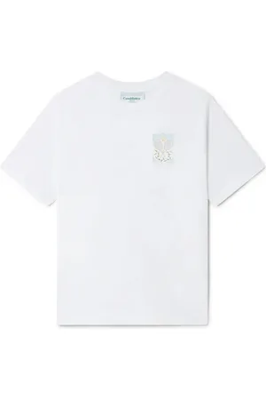 Casablanca Tops, Heren, Wit, 2Xl, Katoen, Tennis T-shirt