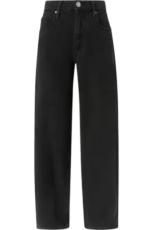 Pinko Jeans, Dames, Zwart, W26, Katoen, Estelle Egg Bull Slegato Straight Jeans