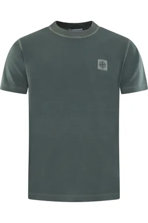 Stone Island Tops, Heren, Groen, XL, Katoen, T-shirt met korte mouwen