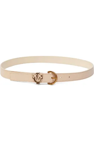 Pinko Accessoires, Dames, , S, Love Birds Diamond Cut Leren Riem