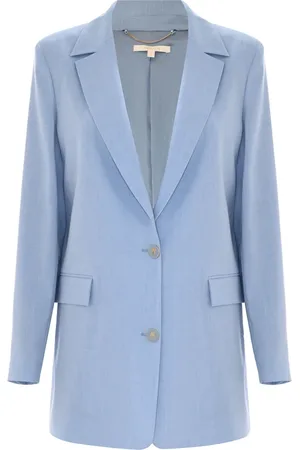 Kocca Jassen, Dames, Blauw, M, Leer, Blazer-stijl Jas