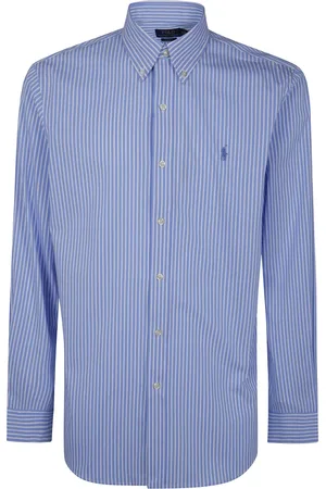 Ralph Lauren Overhemden, Heren, Blauw, L, Katoen, Sportshirt met Lange Mouwen