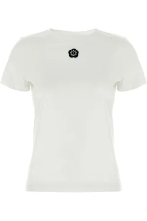 Kenzo Tops, Dames, Wit, S, Katoen, Boke Flower 2.0 Crewneck T-Shirt