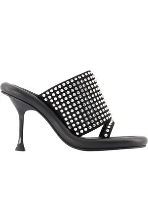 J.W.Anderson Schoenen, Dames, Zwart, 36 EU, Leer, Kristallen Mules - Zwart Leer