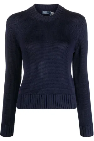 Ralph Lauren Truien, Dames, Blauw, S, Katoen, Long Sleeve Pullover