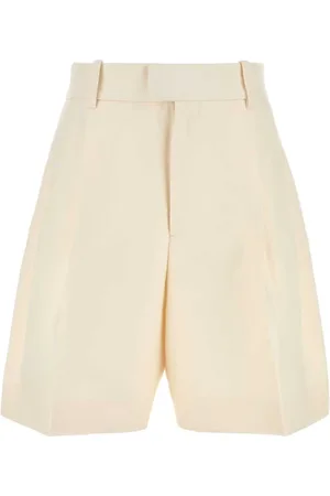 Jil Sander Korte broeken, Dames, , S, Katoen, Ivoor Katoenen Bermuda Shorts