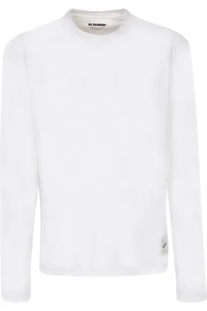 Jil Sander Tops, Heren, Wit, S, Top met lange mouwen