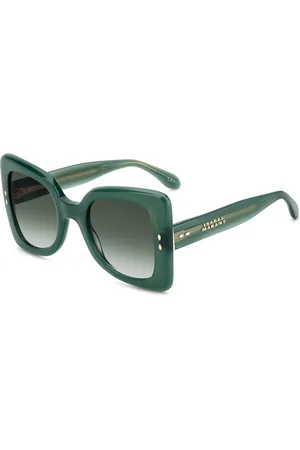 Isabel Marant Accessoires, Dames, Groen, 52 MM, Groen Getinte Zonnebril
