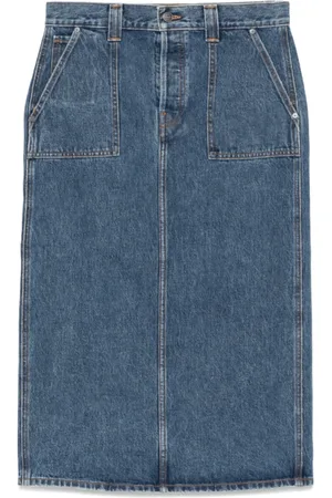 Khaite Rokken, Dames, Blauw, W28, Denim, Denim Rok
