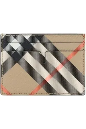Burberry Accessoires, Heren, , ONE Size, Katoen, Check Kaarthouder Portemonnee