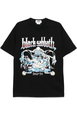 JUNYA WATANABE Tops, Heren, Zwart, L, Zwart T-shirt Sabbath x Comme des Garçons