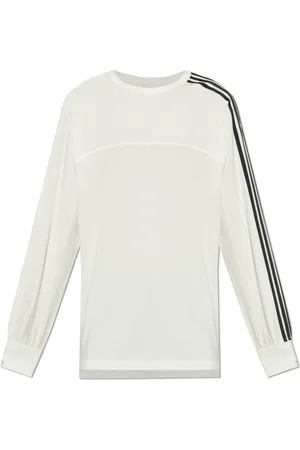 Y-3 Tops, Heren, Wit, L, Katoen, Top met lange mouwen
